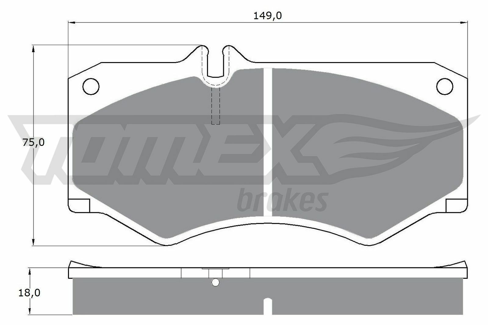 Sada brzdových destiček, kotoučová brzda TOMEX Brakes